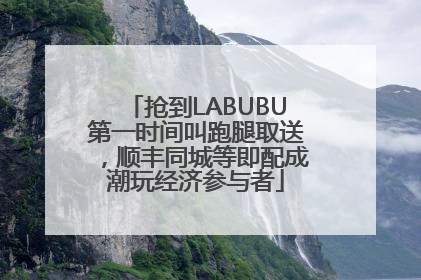抢到LABUBU第一时间叫跑腿取送，顺丰同城等即配成潮玩经济参与者