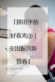 拼出平桥好春光③｜交出振兴新答卷