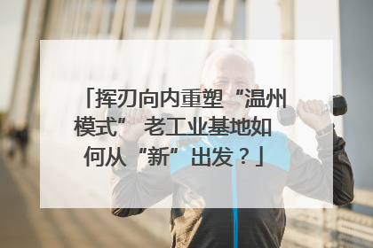 挥刃向内重塑“温州模式” 老工业基地如何从“新”出发？