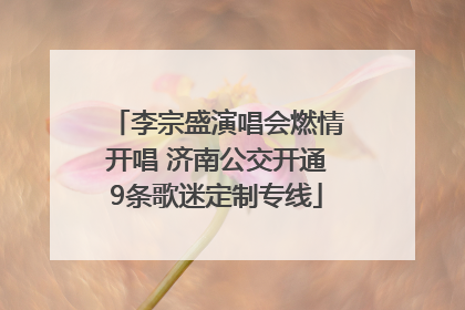 李宗盛演唱会燃情开唱 济南公交开通9条歌迷定制专线