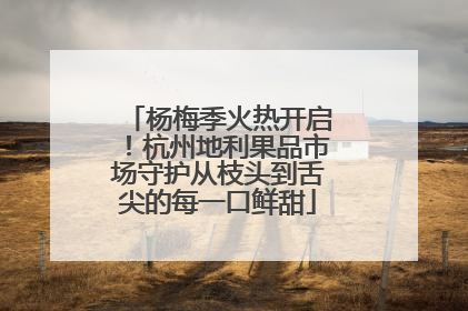 杨梅季火热开启！杭州地利果品市场守护从枝头到舌尖的每一口鲜甜
