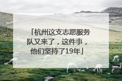 杭州这支志愿服务队又来了，这件事，他们坚持了19年