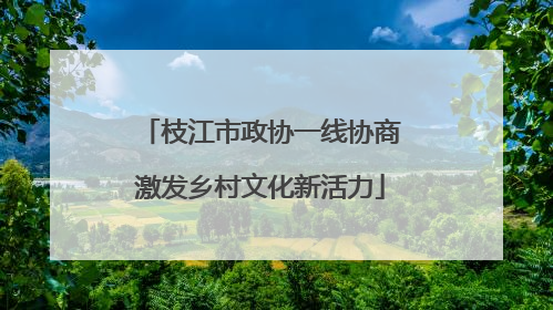 枝江市政协一线协商激发乡村文化新活力