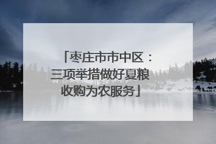枣庄市市中区：三项举措做好夏粮收购为农服务