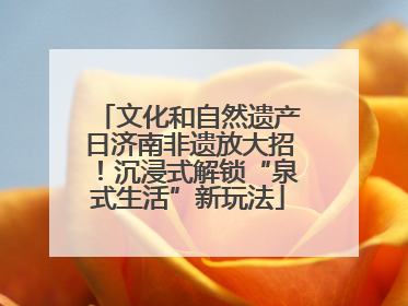文化和自然遗产日济南非遗放大招！沉浸式解锁“泉式生活”新玩法