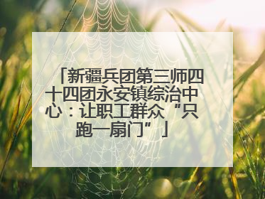 新疆兵团第三师四十四团永安镇综治中心：让职工群众“只跑一扇门”