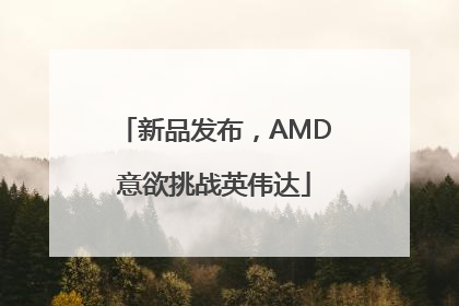 新品发布，AMD意欲挑战英伟达
