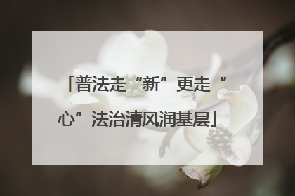 普法走“新”更走“心”法治清风润基层