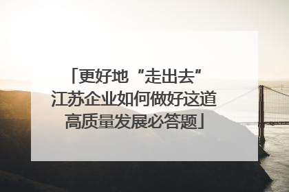 更好地“走出去” 江苏企业如何做好这道高质量发展必答题