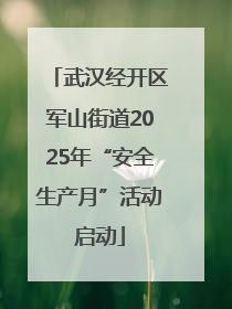武汉经开区军山街道2025年“安全生产月”活动启动