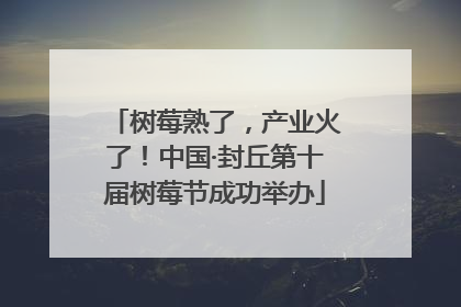 树莓熟了，产业火了！中国·封丘第十届树莓节成功举办
