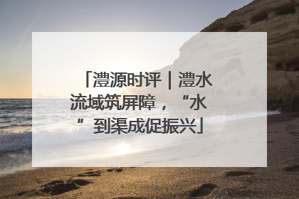澧源时评｜澧水流域筑屏障，“水”到渠成促振兴