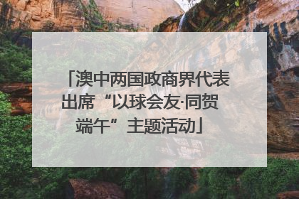 澳中两国政商界代表出席“以球会友·同贺端午”主题活动