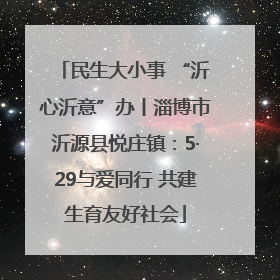 民生大小事 “沂心沂意”办丨淄博市沂源县悦庄镇：5·29与爱同行 共建生育友好社会
