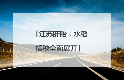 江苏盱眙：水稻插秧全面展开