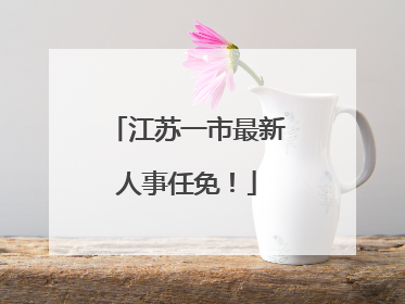 江苏一市最新人事任免！
