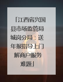 江西省兴国县市场监管局城岗分局：送年报指导上门 解商户服务难题