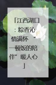 江西湖口：粽香沁 情满怀 “一顿饭的陪伴”暖人心