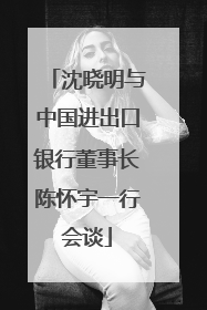 沈晓明与中国进出口银行董事长陈怀宇一行会谈