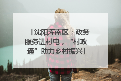 沈阳浑南区：政务服务进村屯，“村政通”助力乡村振兴