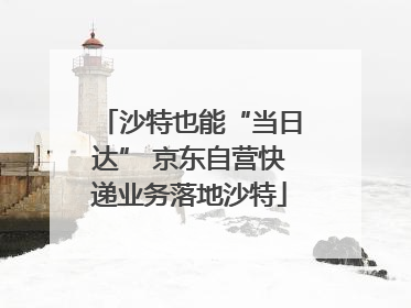 沙特也能“当日达” 京东自营快递业务落地沙特