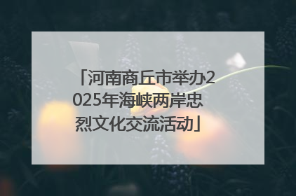 河南商丘市举办2025年海峡两岸忠烈文化交流活动