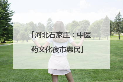 河北石家庄：中医药文化夜市惠民