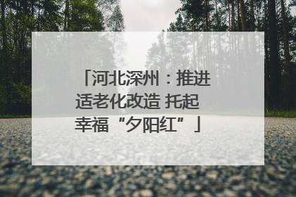 河北深州：推进适老化改造 托起幸福“夕阳红”