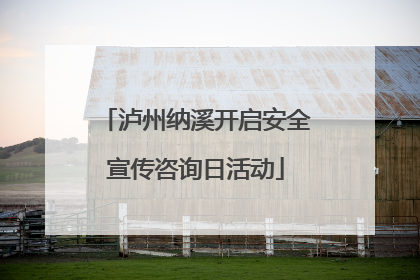 泸州纳溪开启安全宣传咨询日活动