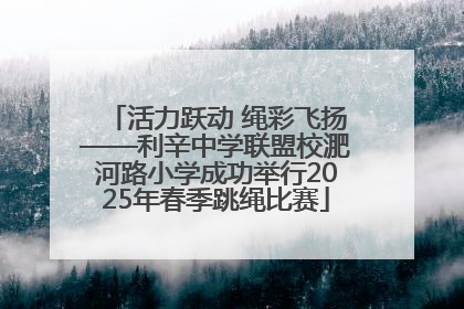 活力跃动 绳彩飞扬——利辛中学联盟校淝河路小学成功举行2025年春季跳绳比赛