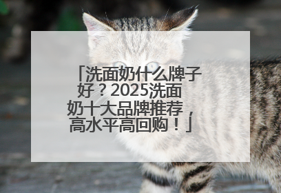 洗面奶什么牌子好？2025洗面奶十大品牌推荐，高水平高回购！