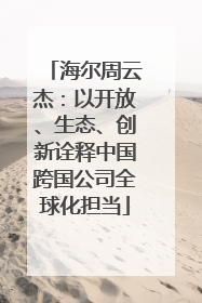 海尔周云杰：以开放、生态、创新诠释中国跨国公司全球化担当
