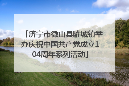 济宁市微山县驩城镇举办庆祝中国共产党成立104周年系列活动