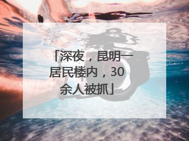 深夜，昆明一居民楼内，30余人被抓