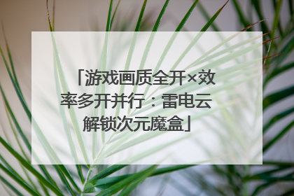 游戏画质全开×效率多开并行：雷电云解锁次元魔盒