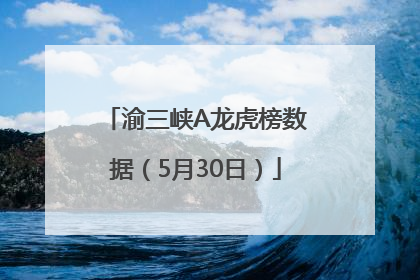 渝三峡A龙虎榜数据（5月30日）