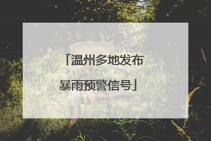 温州多地发布暴雨预警信号