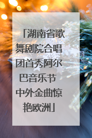湖南省歌舞剧院合唱团首秀阿尔巴音乐节 中外金曲惊艳欧洲
