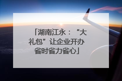湖南江永：“大礼包”让企业开办省时省力省心