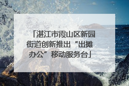 湛江市霞山区新园街道创新推出“出摊办公”移动服务台