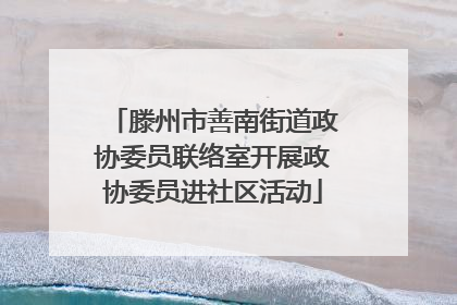 滕州市善南街道政协委员联络室开展政协委员进社区活动
