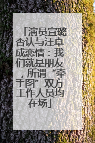 演员宣璐否认与汪卓成恋情：我们就是朋友，所谓“牵手图”双方工作人员均在场