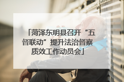 菏泽东明县召开“五督联动”提升法治督察质效工作动员会