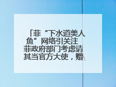 菲“下水道美人鱼”网络引关注 菲政府部门考虑请其当官方大使，赠现金开店