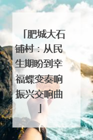 肥城大石铺村：从民生期盼到幸福蝶变奏响振兴交响曲
