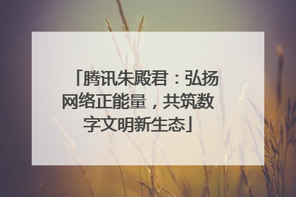 腾讯朱殿君：弘扬网络正能量，共筑数字文明新生态