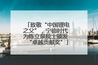 致敬“中国锂电之父”，宁德时代为陈立泉院士颁发“卓越贡献奖”