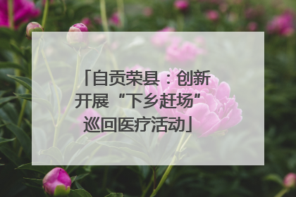 自贡荣县：创新开展“下乡赶场”巡回医疗活动