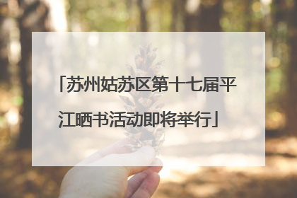 苏州姑苏区第十七届平江晒书活动即将举行