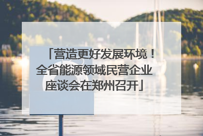 营造更好发展环境！全省能源领域民营企业座谈会在郑州召开